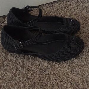 Melissa Black Mary Jane ballet flat sz 7